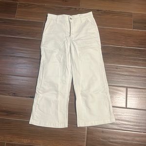 J. Crew Mercantile white cropped wide leg jeans, size 27